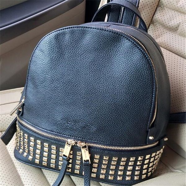 new women's backpack pu leather lychee pattern handbag rivet ladies travel bag outdoor packs
new women's backpack pu leather lychee pattern handbag rivet ladies travel bag outdoor packs