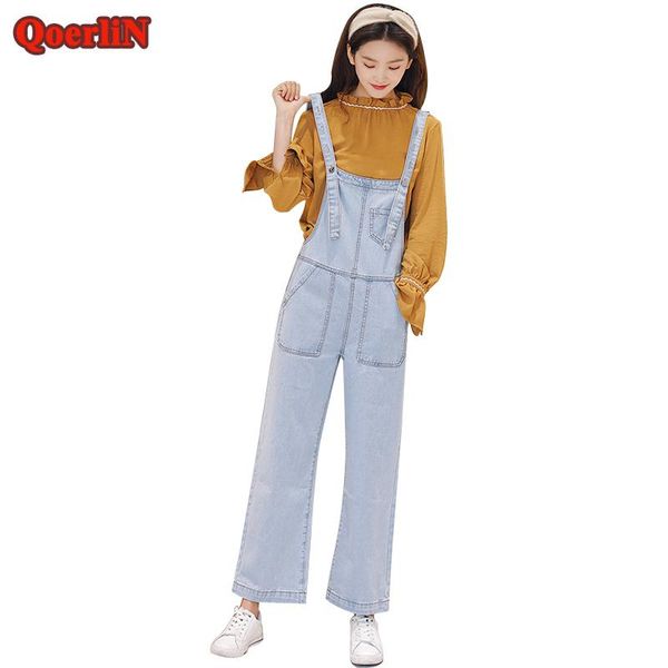 women's jumpsuits & rompers qoerlin vintage blue denim women 2021 spring summer strap pocket tracksuits girls plus size jeans long trou, Black;white
women's jumpsuits & rompers qoerlin vintage blue denim women 2021 spring summer strap pocket tracksuits girls plus size jeans long trou, Black;white