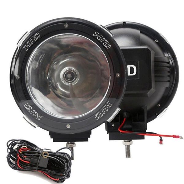 working light 2pcs 7" inch 12v 100w hid driving lights xenon spotlights for offroad hunting fishing camping work spot