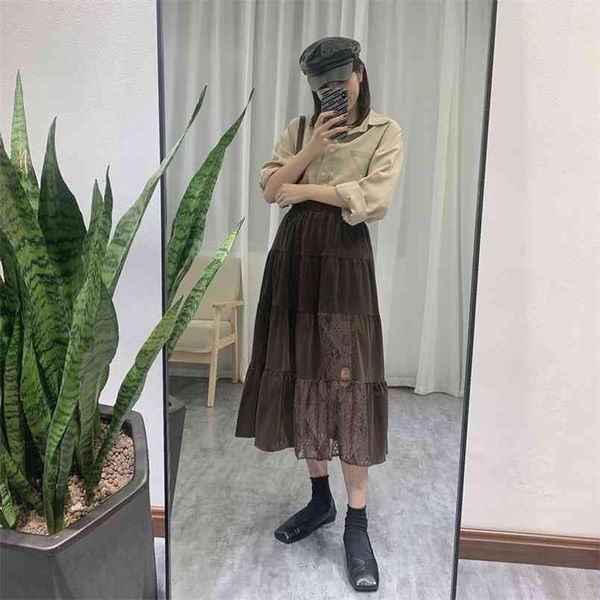 autumn& winter high waist slim lace casual a-line skirt elastic simple solid color women long 210527, Black
autumn& winter high waist slim lace casual a-line skirt elastic simple solid color women long 210527, Black