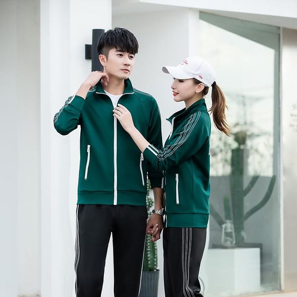men's tracksuits spring fall fashion ladies casual sports coat handsome student couple suit, Gray
men's tracksuits spring fall fashion ladies casual sports coat handsome student couple suit, Gray