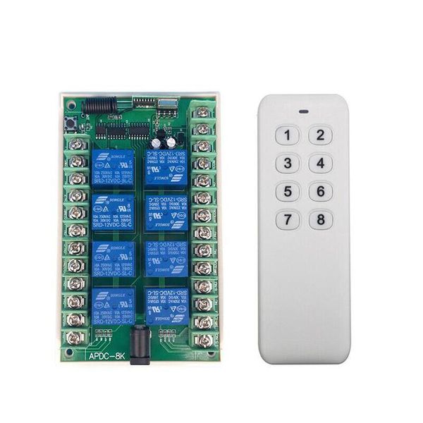 smart home control universal dc 12v /24v 10a 8ch remote switch receiver transmitters industrial lighting 433mhz
smart home control universal dc 12v /24v 10a 8ch remote switch receiver transmitters industrial lighting 433mhz