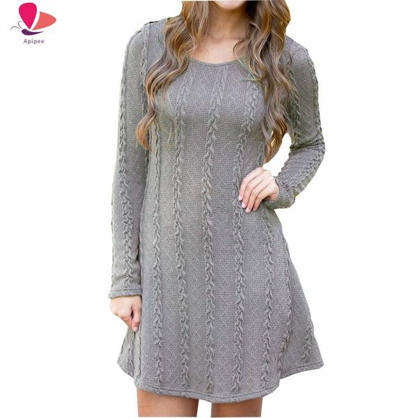 casual dresses vestidos women causal short sweater dress female autumn winter white long sleeve loose knitted sweaters plus size s-5xl, Black;gray
casual dresses vestidos women causal short sweater dress female autumn winter white long sleeve loose knitted sweaters plus size s-5xl, Black;gray