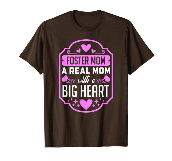 Foster Mom A Real Mom With A Big Heart Adoption Gift Shirt T-Shirt, Mainly pictures