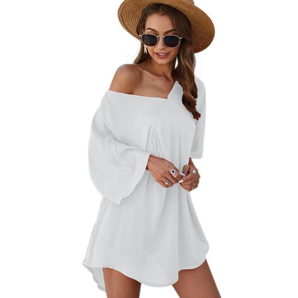fashion summer women transparent beach cover up swimwear short sleeve loose tunic mini sundress blouse women's, White;black
fashion summer women transparent beach cover up swimwear short sleeve loose tunic mini sundress blouse women's, White;black