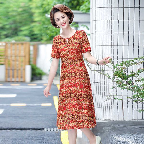 aged women's middle summer style mother's skirt foreign broad lady's temperament comfortable 50 year old knee dress, Black;gray
aged women's middle summer style mother's skirt foreign broad lady's temperament comfortable 50 year old knee dress, Black;gray