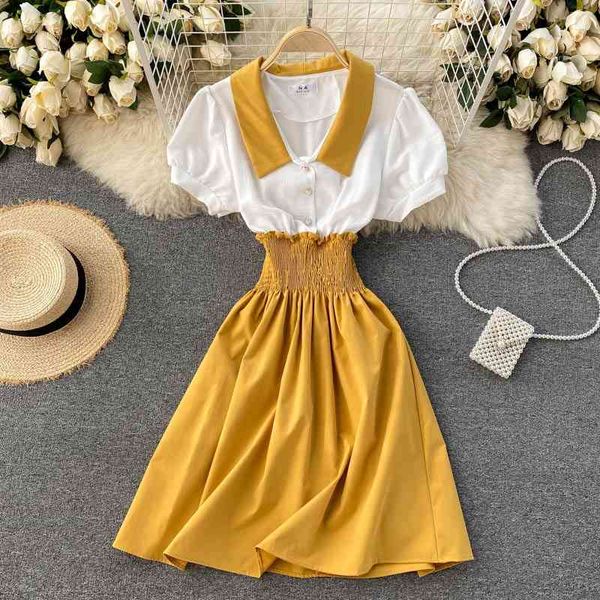 casual dresses korean college dress for womens lapel short-sleeved elasticated elastic waist sweet fashion vintage mini a-line ni6, Black;gray
casual dresses korean college dress for womens lapel short-sleeved elasticated elastic waist sweet fashion vintage mini a-line ni6, Black;gray