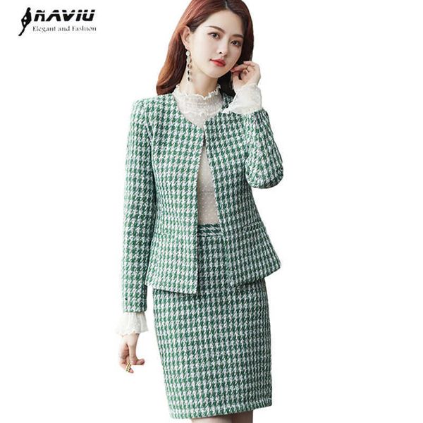 women plaid suits formal elegant fashion long sleeve blazer and skirt office ladies professional work wear 210604, White
women plaid suits formal elegant fashion long sleeve blazer and skirt office ladies professional work wear 210604, White