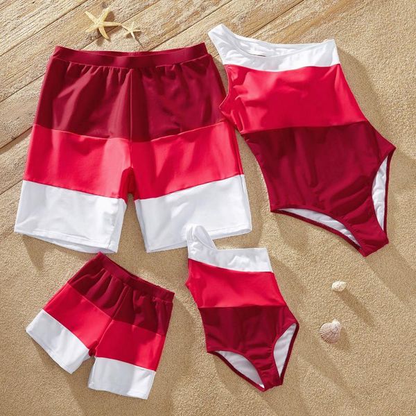 patpat family look red and white color block print matching swimsuits( one shoulder one-piece swimsuits for women girl) outfits, Blue
patpat family look red and white color block print matching swimsuits( one shoulder one-piece swimsuits for women girl) outfits, Blue