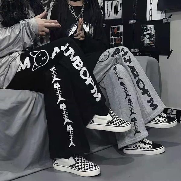 harajuku cartoon printing fashion japanese women pant hip hop wide leg mens and womens casual street elastic waist jogging, Black;white
harajuku cartoon printing fashion japanese women pant hip hop wide leg mens and womens casual street elastic waist jogging, Black;white