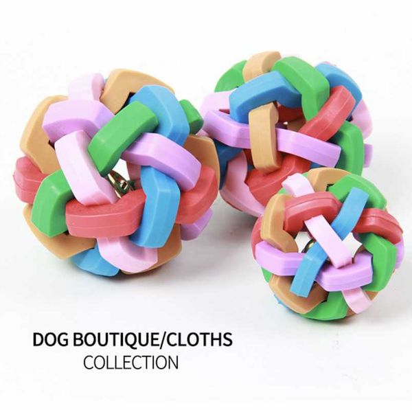 cat toys pet toy multi-color bell ball tpr sound dog