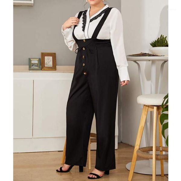 women's pants & capris 2021 est women dungarees harem strappy jumpsuit baggy trousers overalls female plus size high waist loose bib, Black;white
women's pants & capris 2021 est women dungarees harem strappy jumpsuit baggy trousers overalls female plus size high waist loose bib, Black;white