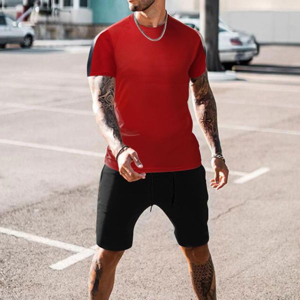 men's tracksuits 2021 short sleeve sport suits summer tracksuit breathable sweat thin sportswear 2 piece sets shorts + tee a50, Gray
men's tracksuits 2021 short sleeve sport suits summer tracksuit breathable sweat thin sportswear 2 piece sets shorts + tee a50, Gray