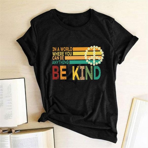 in a world where mens you can be anything kind oversized t shirt men and women round neck summer, White;black
in a world where mens you can be anything kind oversized t shirt men and women round neck summer, White;black