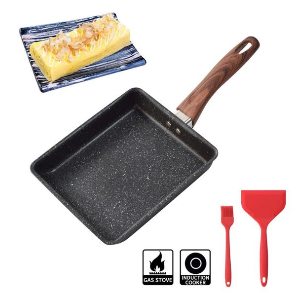 pans tamagoyaki japanese omelette egg pan nonstick retangle frying with anti scalding handle, stove and induction hob compatible
pans tamagoyaki japanese omelette egg pan nonstick retangle frying with anti scalding handle, stove and induction hob compatible