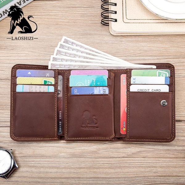 vintage genuine leather man wallet holder for male bifold front coin pocket business cow rfid purse wallets, Red;black
vintage genuine leather man wallet holder for male bifold front coin pocket business cow rfid purse wallets, Red;black