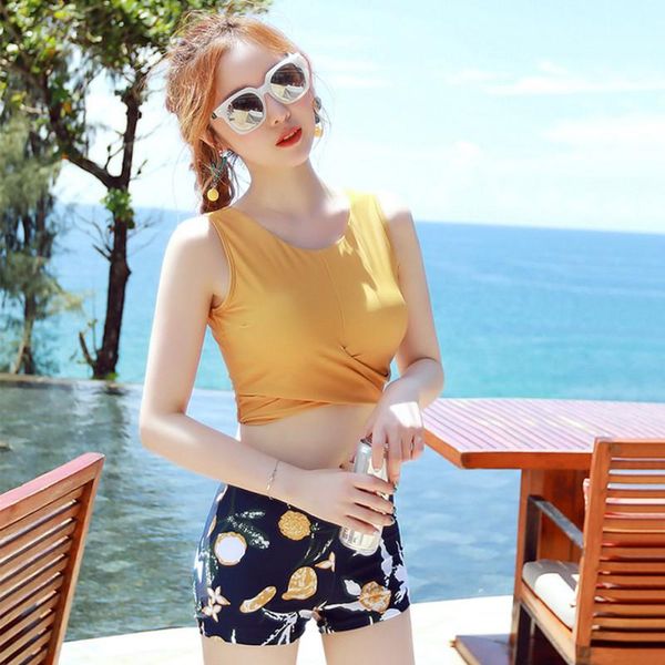 women 3 pcs suit swimwear korean style solid camisole shorts skirt set fashion print female swimsuit yellow red one-piece suits
women 3 pcs suit swimwear korean style solid camisole shorts skirt set fashion print female swimsuit yellow red one-piece suits