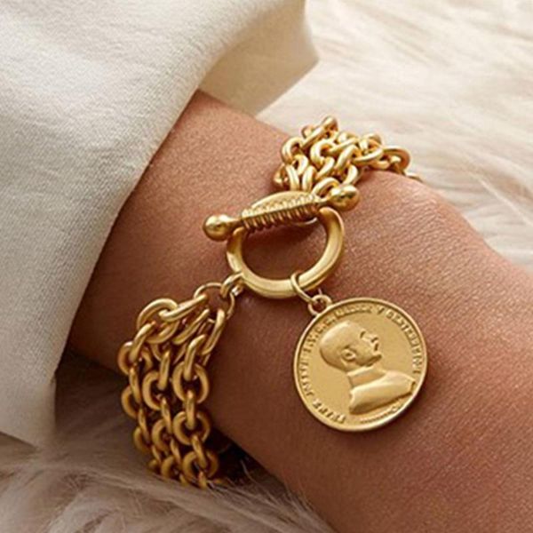 link, chain women bracelets gold color charm for men couple dangles stainless steel alloy gothic bracelet fashion trend jewelry gift, Black
link, chain women bracelets gold color charm for men couple dangles stainless steel alloy gothic bracelet fashion trend jewelry gift, Black