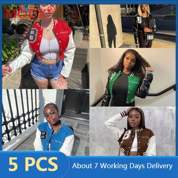 women's jackets fall / autumn women bomber jacket single breasted leather sleeve patchwork casual pocket outwear bulk items wholeslae, Black;brown
women's jackets fall / autumn women bomber jacket single breasted leather sleeve patchwork casual pocket outwear bulk items wholeslae, Black;brown