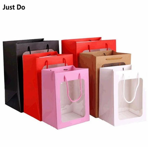 gift wrap pink paper bag with window black for jewelry flower packaging red kraft shopping string
gift wrap pink paper bag with window black for jewelry flower packaging red kraft shopping string