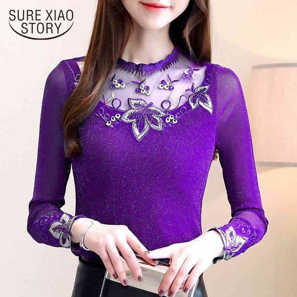 turtleneck lace splice blouses autumn winter slim plus size mesh shirt long sleeve floral embroidery ladies 7714 50 210417, White
turtleneck lace splice blouses autumn winter slim plus size mesh shirt long sleeve floral embroidery ladies 7714 50 210417, White