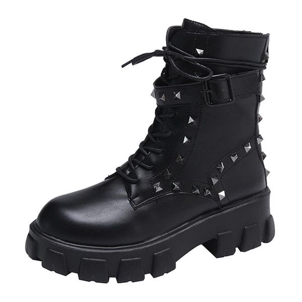boots autumn thick-soled knight trendy handsome rivet belt buckle female platform non slip waterproof a909, Black
boots autumn thick-soled knight trendy handsome rivet belt buckle female platform non slip waterproof a909, Black