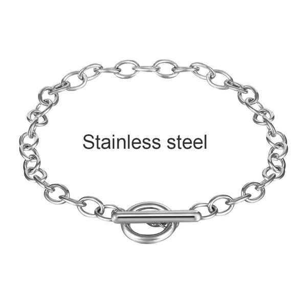 bangle drop stainless steel chain bracelet link with toggle clasp necklace jewelry making for women man, Black
bangle drop stainless steel chain bracelet link with toggle clasp necklace jewelry making for women man, Black