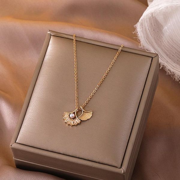 pendant necklaces goth ginkgo leaf pearl necklace for women exquisite fan-shaped clavicle chain aesthetic charms choker jewelry gift, Silver
pendant necklaces goth ginkgo leaf pearl necklace for women exquisite fan-shaped clavicle chain aesthetic charms choker jewelry gift, Silver