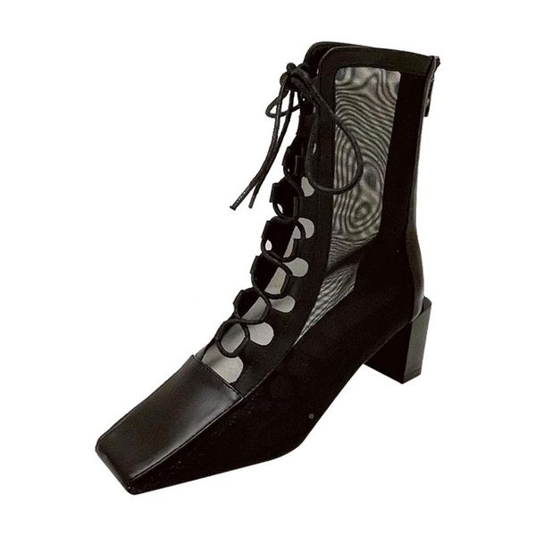 white boots women rock shoes summer mesh fashion cross strap high heel ankle low damen schuhe, Black
white boots women rock shoes summer mesh fashion cross strap high heel ankle low damen schuhe, Black