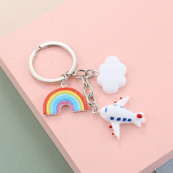 lovely aviation keychain resin key ring rainbow airplane cloud air balloon key chain girl teens gifts diy jewelry handmade, Silver
lovely aviation keychain resin key ring rainbow airplane cloud air balloon key chain girl teens gifts diy jewelry handmade, Silver