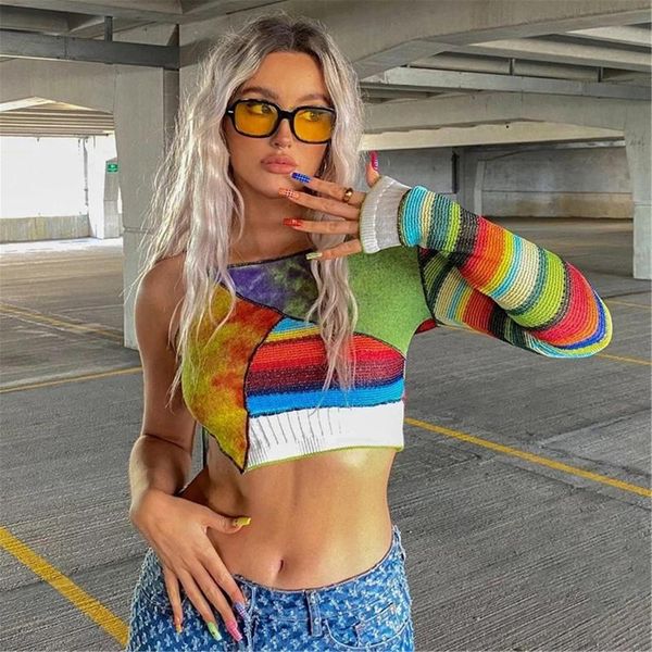 women's tanks & camis feitong knitted t-shirts women one shoulder camisole striped printed vest bandage floral tee shirt roupas fe, White
women's tanks & camis feitong knitted t-shirts women one shoulder camisole striped printed vest bandage floral tee shirt roupas fe, White