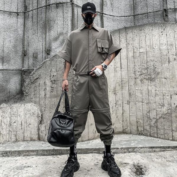 men's tracksuits 2021 japanese retro cargo jumpsuit men loose detachable ninny pants hip-hop work suit hipster, Gray
men's tracksuits 2021 japanese retro cargo jumpsuit men loose detachable ninny pants hip-hop work suit hipster, Gray