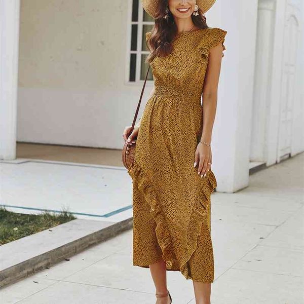 ruffle leopard dot print summer long dress sun women bandage beach maxi boho elegant dress robe 210427, Black;gray
ruffle leopard dot print summer long dress sun women bandage beach maxi boho elegant dress robe 210427, Black;gray