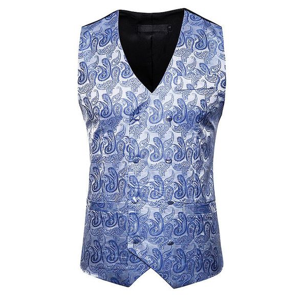 men's suit vest autumn and winter fashion european size double-breasted printing men 054 vests, Black;white
men's suit vest autumn and winter fashion european size double-breasted printing men 054 vests, Black;white
