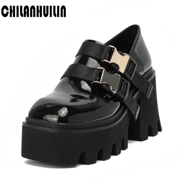 dress shoes black high heels women pumps fashion metal buckle genuine leather platform woman round toe mary jane mujer
dress shoes black high heels women pumps fashion metal buckle genuine leather platform woman round toe mary jane mujer