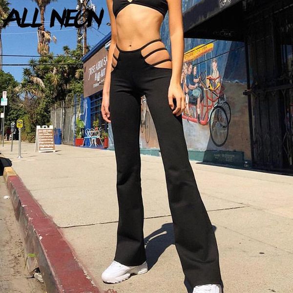 allneon y2k streetwear hollow out high waist flare pants 2000s aesthetics black cut trousers vintage slim bottoms fashion women's & cap, Black;white
allneon y2k streetwear hollow out high waist flare pants 2000s aesthetics black cut trousers vintage slim bottoms fashion women's & cap, Black;white