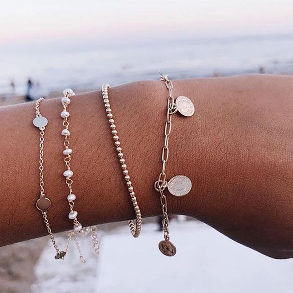link, chain vienkim charm multilayer coin pendant beads bracelet gold fashion 2021 pearl sequin bracelets for women jewelry gifts, Black
link, chain vienkim charm multilayer coin pendant beads bracelet gold fashion 2021 pearl sequin bracelets for women jewelry gifts, Black