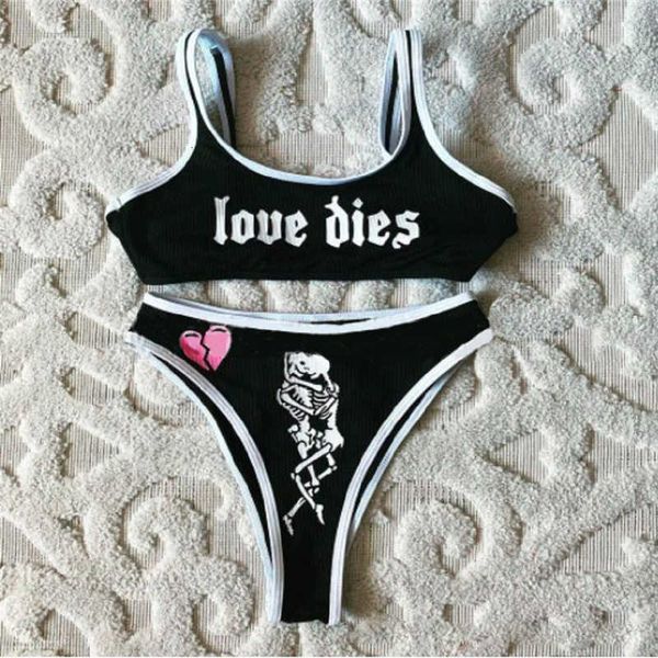 meihuida 2021 women's pattern printing bikini sleeveless tank briefs swimsuit classic bare midriff two-pieces set, White;black
meihuida 2021 women's pattern printing bikini sleeveless tank briefs swimsuit classic bare midriff two-pieces set, White;black