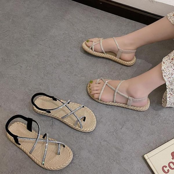 sandals flat 2021 summer diamond clip toe beach shoes gladiator women fashion open to flip flops sandalias slipper, Black
sandals flat 2021 summer diamond clip toe beach shoes gladiator women fashion open to flip flops sandalias slipper, Black