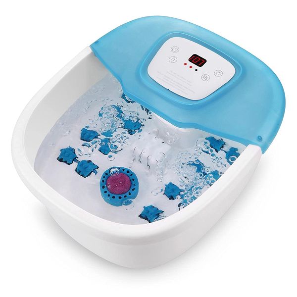 foot spa/bath massager with heat, bubbles and vibration, 16 shiatsu massage rollers & adjustable temperature, home use
foot spa/bath massager with heat, bubbles and vibration, 16 shiatsu massage rollers & adjustable temperature, home use