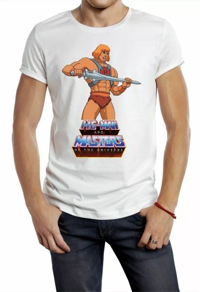 he man masters of the universe retro t shirt mens 80's cartoon clasic tee, White;black
he man masters of the universe retro t shirt mens 80's cartoon clasic tee, White;black