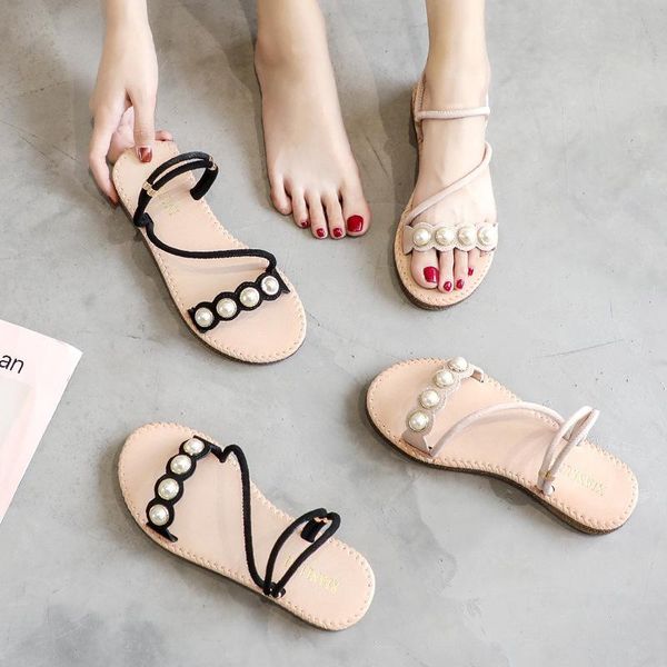 pearl bohemian sandals women narrow band gladiator sandalias mujer weave belt suede beach slippers beading sandales femme 316, Black
pearl bohemian sandals women narrow band gladiator sandalias mujer weave belt suede beach slippers beading sandales femme 316, Black