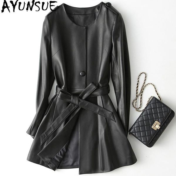 women's leather & faux ayusnue genuine jacket 100% real sheepskin coat korean slim spring autumn jackets women 18007, Black
women's leather & faux ayusnue genuine jacket 100% real sheepskin coat korean slim spring autumn jackets women 18007, Black