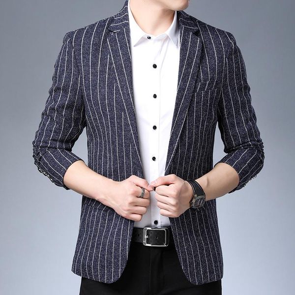 men's suits & blazers classic men blazer suit british striped jacket casual slim fit autumn costume homme drop j695, White;black
men's suits & blazers classic men blazer suit british striped jacket casual slim fit autumn costume homme drop j695, White;black