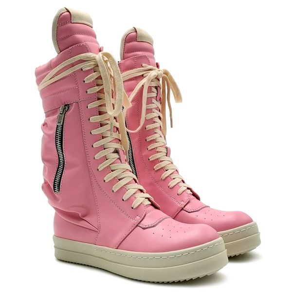 men's genuine leather boots thick bottom street style male high casual sneakers female shoes martin boots couple pink, Black
men's genuine leather boots thick bottom street style male high casual sneakers female shoes martin boots couple pink, Black