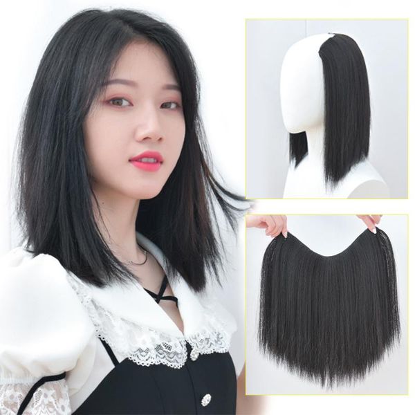 synthetic wigs hair long straight 4 clip 3 colors in high temperature fiber hairpiece natural piece, Black
synthetic wigs hair long straight 4 clip 3 colors in high temperature fiber hairpiece natural piece, Black