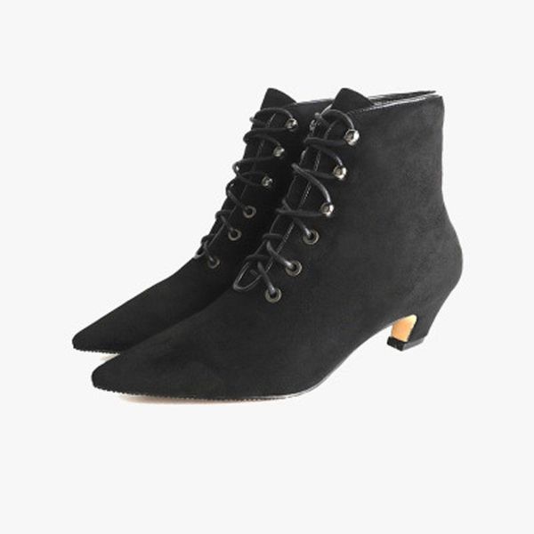 boots ankle ladies qiu dong pointed toe shoes fashion low heel go with everything, Black
boots ankle ladies qiu dong pointed toe shoes fashion low heel go with everything, Black
