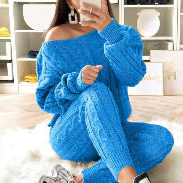 warm vrouwen sets dames solid womenpant ronde hals kabel gebreide 2pc loungewear pak jersey mujer invierno huis s, White
warm vrouwen sets dames solid womenpant ronde hals kabel gebreide 2pc loungewear pak jersey mujer invierno huis s, White