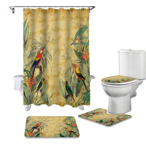 shower curtains spring parrot flowers retro curtain sets non-slip rugs toilet lid cover and bath mat waterproof bathroom
shower curtains spring parrot flowers retro curtain sets non-slip rugs toilet lid cover and bath mat waterproof bathroom