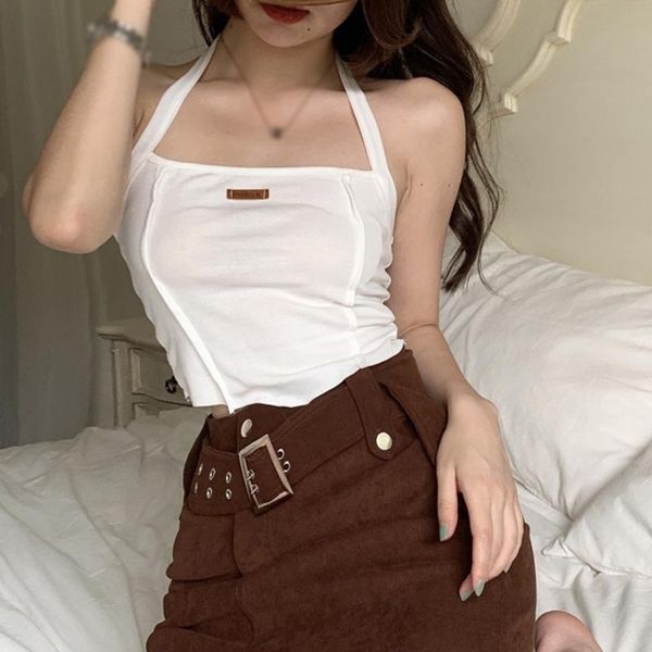 women's tanks & camis women halter slim knitted camisole summer solid color tank, White
women's tanks & camis women halter slim knitted camisole summer solid color tank, White